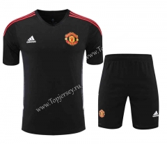 2022-2023 Manchester United Black Thailand Soccer Uniform-418