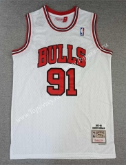 Chicago Bulls White #91 NBA Jersey-1380