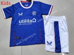 2022-2023 Rangers Home Blue Kids/Youth Soccer Uniform-507