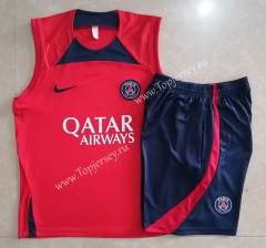 2022-2023 Paris SG Red Thailand Soccer Vest Tracksuit -815