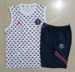 2022-2023 Paris SG White Thailand Soccer Vest Tracksuit -815