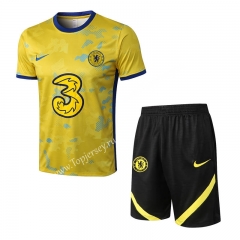 2022-2023 Chelsea Yellow Short-sleeved Thailand Soccer Tracksuit-815