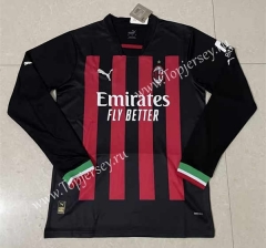 2022-2023 AC Milan Home Red&Black LS Thailand Soccer Jersey AAA-818