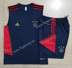 2022-2023 Ajax Royal Blue Thailand Soccer Vest Tracksuit -815