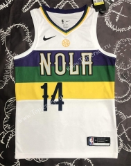 2018 City Edition New Orleans Pelicans White #14 NBA Jersey-311