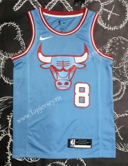 Chicago Bulls Light Blue #8 NBA Jersey-311