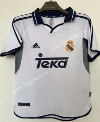 Retro Version 00-01 Real Madrid Home White Thailand Soccer Jersey AAA-1332