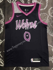 Minnesota Timberwolves Black&Purple #0 NBA Jersey-311