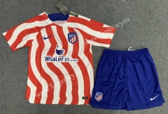 2022-2023 Atletico Madrid Home Red & White Soccer Uniform -5526