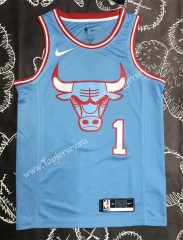Chicago Bulls Light Blue #1 NBA Jersey-311
