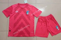 2022-2023 World Cup Italy Goalkeeper Red Soccer Uniform-718