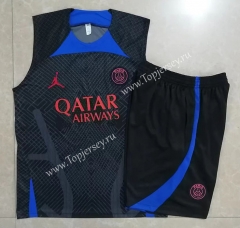2022-2023 Paris SG Black Thailand Soccer Vest Tracksuit -815