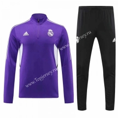 2022-2023 Real Madrid Purple Thailand Soccer Tracksuit -4627