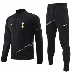 2022-2023 Tottenham Hotspur Black Thailand Jacket Uniform-4627