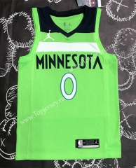 Minnesota Timberwolves Green #0 NBA Jersey-311