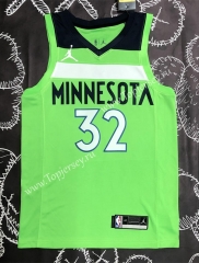 Minnesota Timberwolves Green #32 NBA Jersey-311