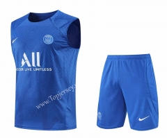 2022-2023 Paris SG Camouflage Blue Thailand Soccer Vest Uniform-4627