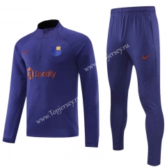 2022-2023 Barcelona Purple Thailand Soccer Tracksuit-4627