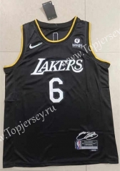 Los Angeles Lakers Black #6 NBA Jersey-1308