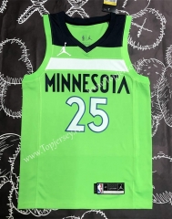 Minnesota Timberwolves Green #25 NBA Jersey-311