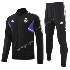 2022-2023 Real Madrid Black Thailand Soccer Jacket Uniform-4627