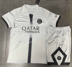 ( Without Brand Logo ) 2022-2023 Paris SG Light Gray Soccer Uniform-6253