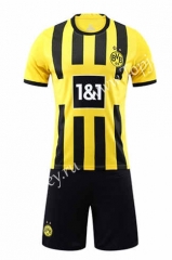 ( Without Brand Logo ) 2022-2023 Borussia Dortmund Home Yellow Soccer Uniform-6253