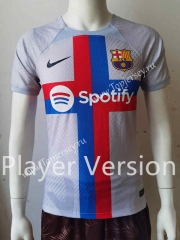 Player Version 2022-2023 Barcelona 2nd Away Light Gray Thailand Soccer Jersey AAA-807