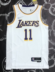 75th Anniversary Los Angeles Lakers White #11 NBA Jersey-311
