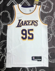 75th Anniversary Los Angeles Lakers White #95 NBA Jersey-311