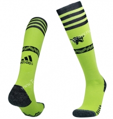 2022-2023 Manchester United 2nd Away Fluorescent Green Kids/Youth Soccer Socks