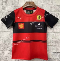 Ferrary Red Round Collar Kids/Youth Formula One Racing Suit