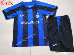 2022-2023 Inter Milan Home Blue&Black Kid/Youth Soccer Uniform-507