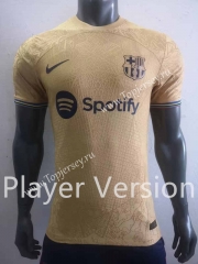 Player Version 2022-2023 Correct Version Barcelona Away Gold Thailand Soccer Jersey AAA-518