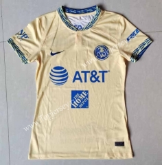 2022-2023 Club America Home Yellow Thailand Women Soccer Jersey AAA-912