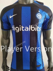 Player Version 2022-2023 Inter Milan Home Blue&Black Thailand Soccer Jersey AAA-518