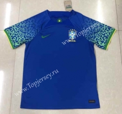 2022-2023 World Cup Brazil Away Blue Thailand Soccer Jersey AAA-HR