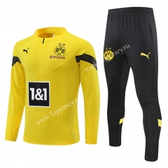 2022-2023 Borussia Dortmund Yellow Thailand Soccer Tracksuit -411