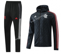 2022-2023 Flamengo Black Trench Coats Uniform With Hat-LH