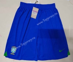 2022-2023 Brazil Home Blue Thailand Soccer Shorts