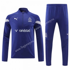 2022-2023 Olympique de Marseille Blue Thailand Soccer Tracksuit-4627
