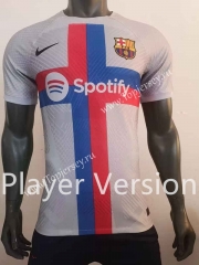 Player Version 2022-2023 Barcelona 2nd Away Light Gray Thailand Soccer Jersey AAA-518