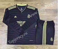 2022-2023 Real Madrid 2nd Away Black LS Soccer Uniform-709