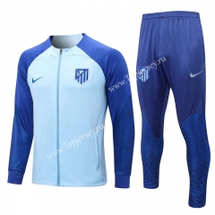 2022-2023 Atletico Madrid Light Blue Thailand Soccer Jacket Uniform-815