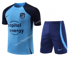 2022-2023 Atletico Madrid Blue Thailand Training Soccer Uniform-418