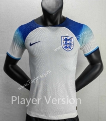 Player Version 2022-2023 England Home White Thailand Soccer Jersey AAA-888