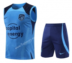 2022-2023 Atletico Madrid Blue Thailand Soccer Vest Uniform-418