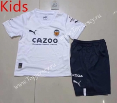2022-2023 Valencia Home White Kids/Youth Soccer Unifrom-507