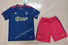 2022-2023 Ajax Away Dark Blue Soccer Uniform-718