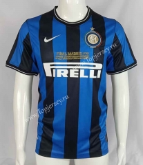 Retro Version 09-10 Inter Milan Home Blue&Black Thailand Soccer Jersey AAA-503